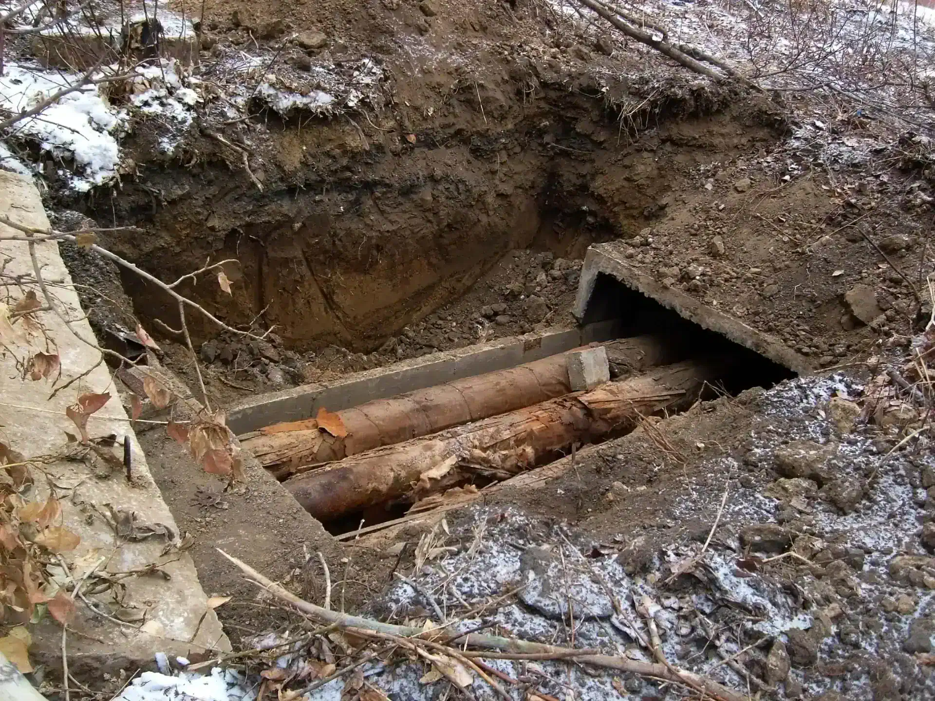Sewer line repair work in Crown Point, Indiana